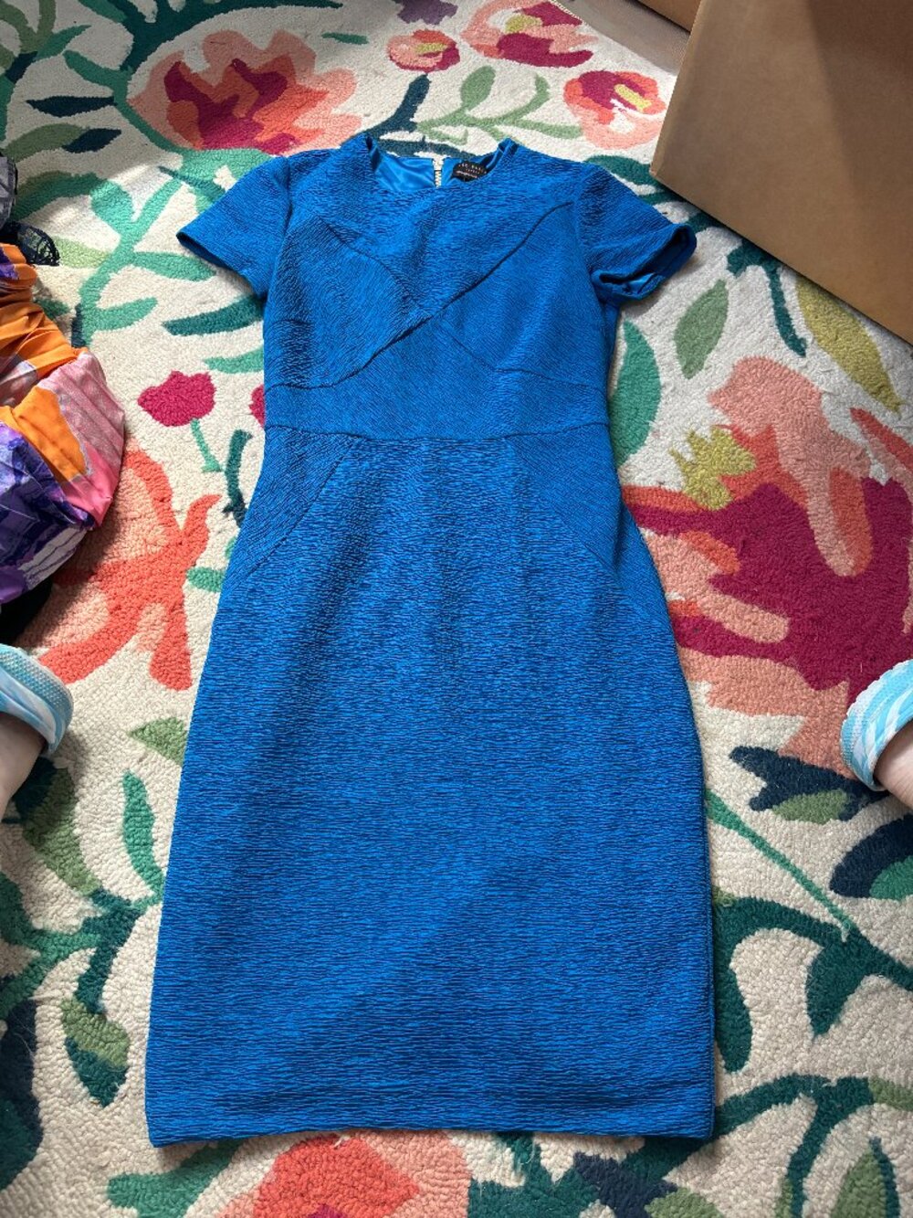 Ted Baker Blue Sheath Dress in Size 6